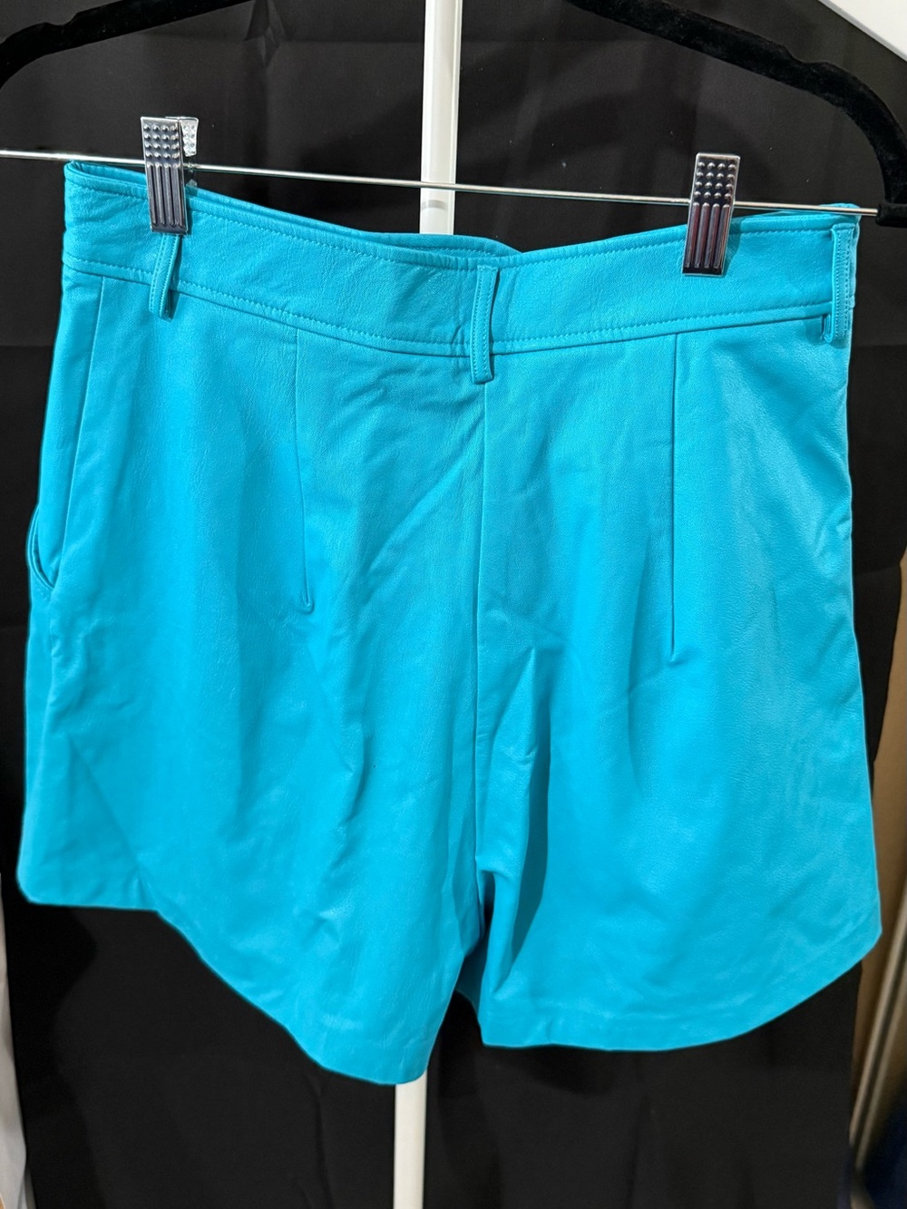 Amanda Uprichard Turquoise High-Rise Shorts